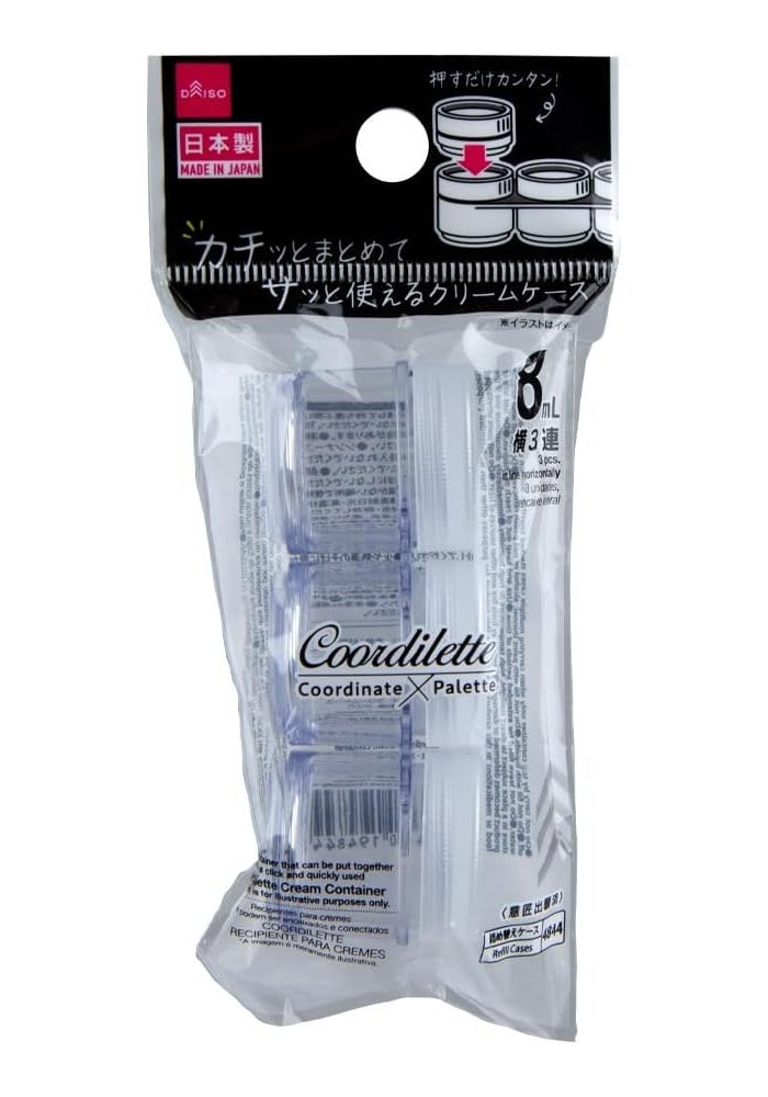 Daiso Coardilette Cream Container Set of 3 Pcs – 8Ml (0.27 Fl Oz) Clear - Image 3